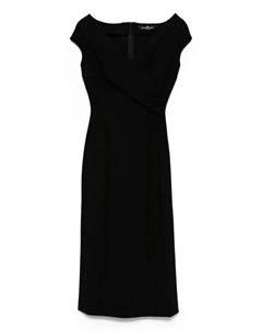 Платье миди с короткими рукавами, черный Ermanno scervino