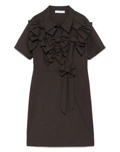 Платье мини с бантом, коричневый Viktor&rolf