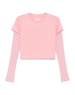 Жаккардовая футболка 72 с монограммой, розовый Givenchy