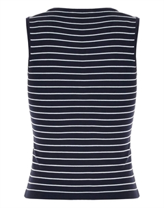Полосатый топ без рукавов, синий We11done