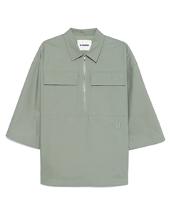Рубашка с вышитым логотипом, зеленый Jil sander