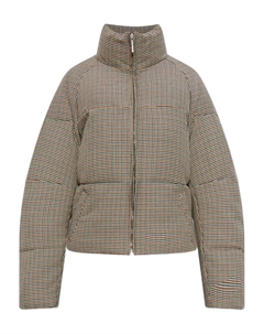 Куртка-пуховик в ломаную клетку, коричневый Marni