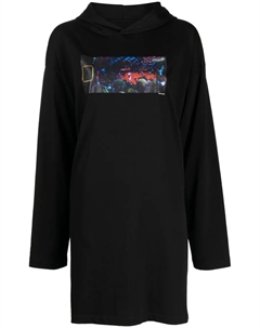 Платье с принтом, черный Mm6 maison margiela