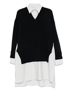 Платье-рубашка миди с круглым вырезом, синий Stella mccartney