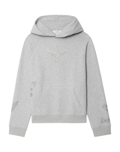 Худи Gems с кристаллами, серый Zadig&voltaire