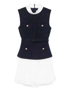 Шифоновое платье мини, синий Self-portrait