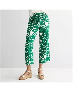 Женские льняные брюки-кюлоты, цвет ivory green foliage Sonoma goods for life