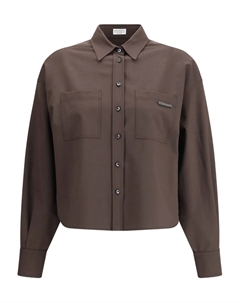 Рубашка с цепочкой Монили, коричневый Brunello cucinelli