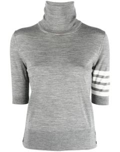 Джемпер с высоким воротником и короткими рукавами, серый Thom browne