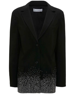 Однобортный пиджак с кристаллами, черный Jw anderson