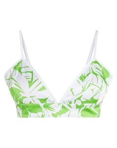 Укороченный топ с цветочным принтом, зеленый Michael kors