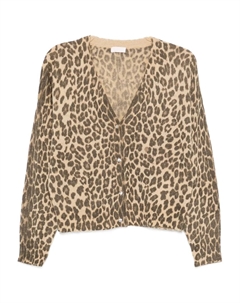Кардиган с леопардовым принтом, коричневый Liu jo