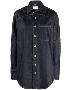 Джинсовая рубашка оверсайз Moto, синий Coperni