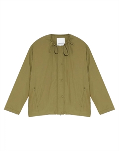 Пуховик с кулиской, зеленый Yves salomon