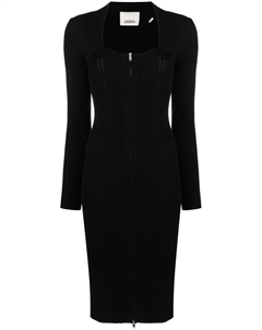 Платье миди Zael из смесовой шерсти, черный Isabel marant