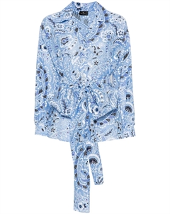 Рубашка с цветочным принтом, синий Etro