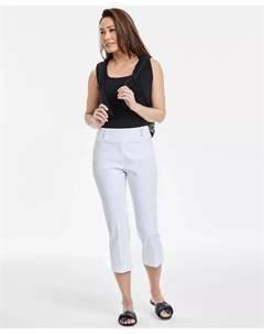 Женские капри с завышенной талией и эффектом контроля живота, белый Jm collection
