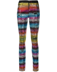 Джинсы Rainbow с кристаллами, черный Philipp plein