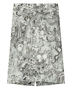 Юбка из вискозы с принтом, серый Tory burch