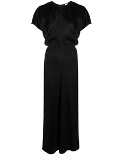 Платье макси с объемной талией TOTEME, черный Toteme