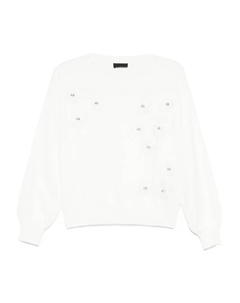 Украшенный свитер, белый Liu jo