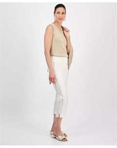 Женские капри с пайетками на резинке, желтый Jm collection