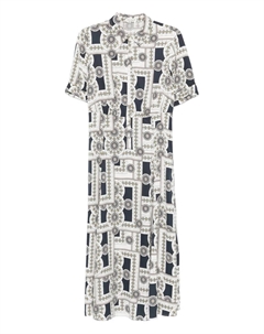 Платье миди с геометричным принтом, белый Marc o'polo