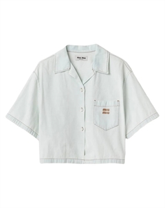 Джинсовая рубашка, синий Miu miu