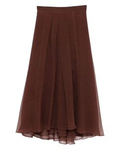Плиссированная юбка с завышенной талией, коричневый Brunello cucinelli
