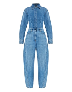 Джинсовый комбинезон с воротником-стойкой, синий Givenchy