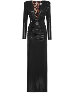 Платье макси со сборками, черный Philipp plein