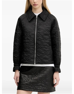 Стеганая куртка с цветочным узором, черный Hugo