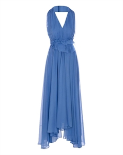 Платье с V-образным вырезом, синий Liu jo