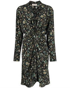 Шелковое платье Rozo с цветочным принтом, черный Zadig&voltaire