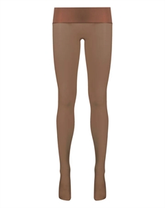 Полупрозрачные колготки с логотипом, нейтральный Maison close