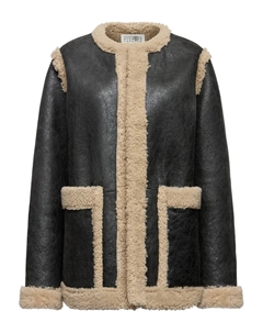 Куртка со вставками из овчины, черный Mm6 maison margiela