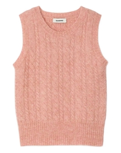 Жилет фактурной вязки, розовый Sandro