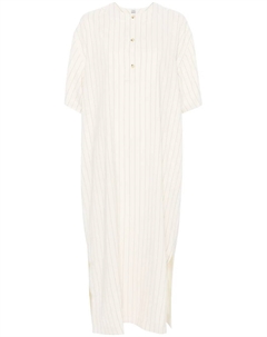 Платье миди в тонкую полоску TOTEME, нейтральный Toteme