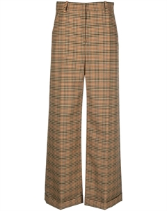 Клетчатые брюки широкого кроя, нейтральный Kenzo