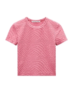 Футболка с тисненым логотипом, розовый Alexander wang