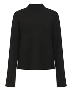 Шерстяной свитер с высоким воротником, черный Khaite