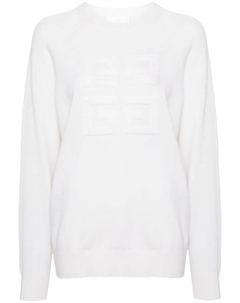 Кашемировый джемпер с логотипом 4G, нейтральный Givenchy