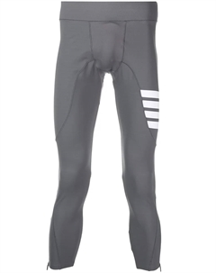 Компрессионные тайтсы с полосками 4-Bar, серый Thom browne