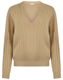 Джемпер с люрексом, нейтральный Liu jo