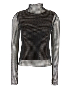 Ажурный топ Gerarda с длинными рукавами, черный Sportmax