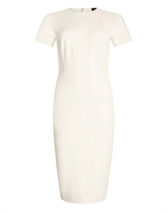 Платье миди с короткими рукавами, нейтральный Liu jo