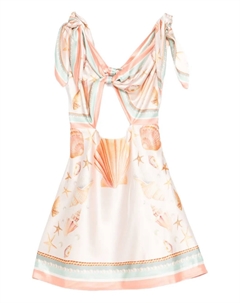 Мини-платье Icelyn с принтом ракушек и узлом спереди Retrofete, розовый