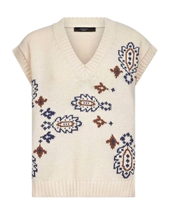 Свитер без рукавов с V-образным вырезом, нейтральный Weekend max mara