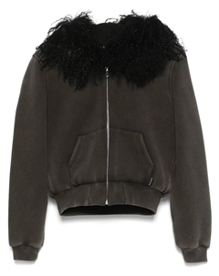 Куртка с мехом на капюшоне, серый Alexander wang