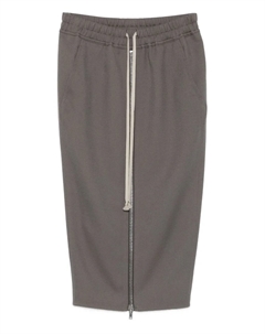 Юбка миди на молнии с кулиской, серый Rick owens